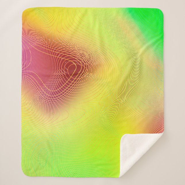 Manta Sherpa abstract blur background. multicolored graphic pat (Anverso)