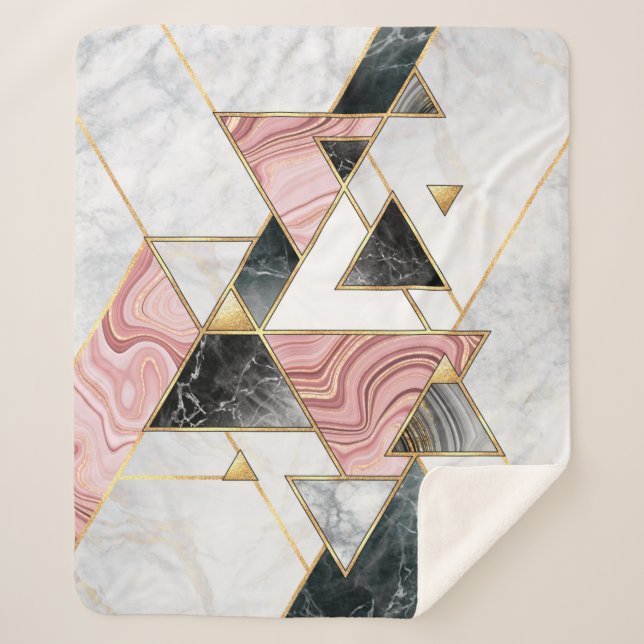 Manta Sherpa Abstract geometric background. Modern marble mosai (Anverso)