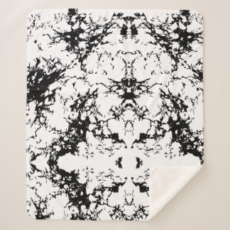 Manta Sherpa Abstract Ink Splatter Sherpa Blanket 