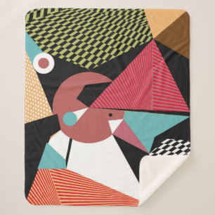 Manta Sherpa Abstract modern triangles background pattern illus
