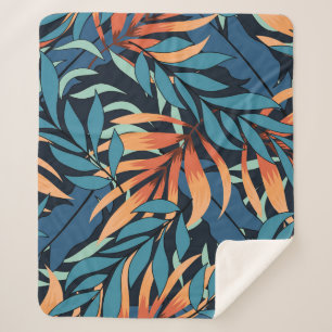 Manta Sherpa Abstracto tropical Pastel