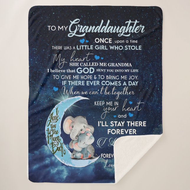 Manta Sherpa Abuela Aovers | Carta A Mi Nieta (Anverso)