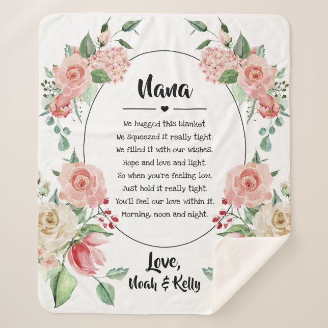 Manta Sherpa Abuela del Día de la Madre Grammy Nana de los niet (Anverso)