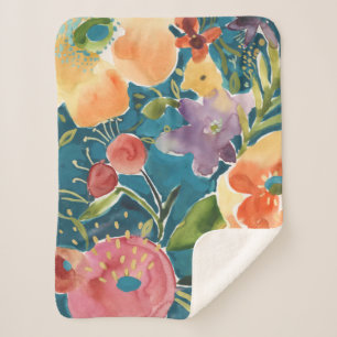Manta Sherpa Abundantes Florals I