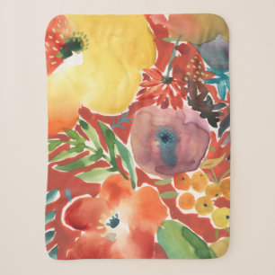 Manta Sherpa Abundantes Florals III