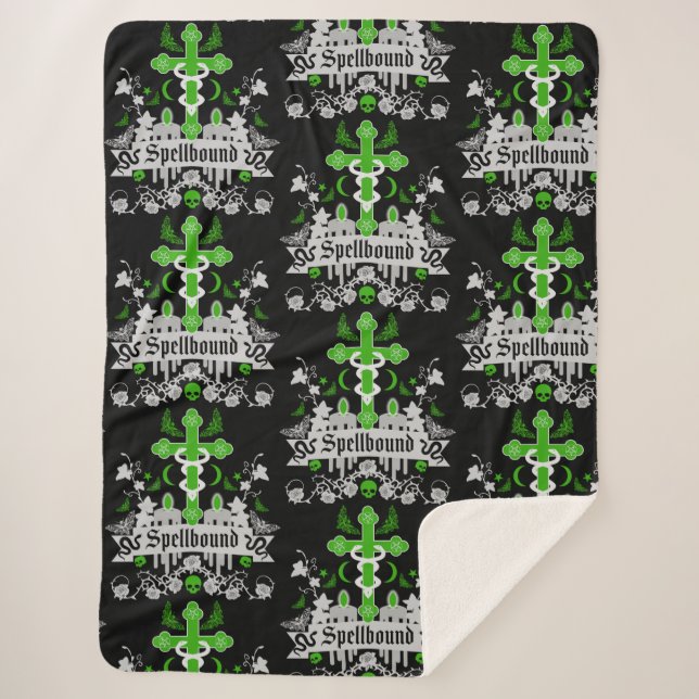 Manta Sherpa Accesorios de moda para postPunk gótico (Anverso)