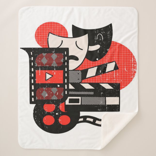 Manta Sherpa ACCIÓN ABSTRACTA | Lover Home (Anverso)