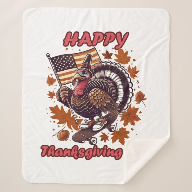 Manta Sherpa Acción de Gracias 2023 (Anverso)