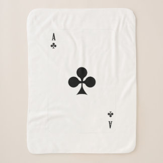 Manta Sherpa Ace Of Club Jugando Tarjeta Funny Coincidiendo Hal