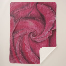 Manta Sherpa Acercamiento a la rosa roja