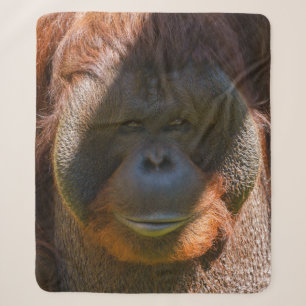 Manta Sherpa Acercamiento de orangután masculino