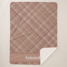 Acogedor Mauve Beige Plaid Vintage Style