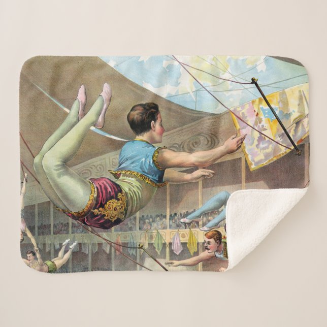 Manta Sherpa Acróbatas Masculinos Actuando En Un Circo (Anverso (horizontal))