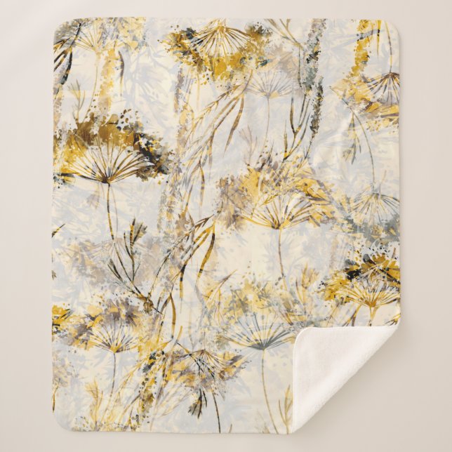 Manta Sherpa Acuarela de fondo abstracto sin fisuras, patrón.  (Anverso)