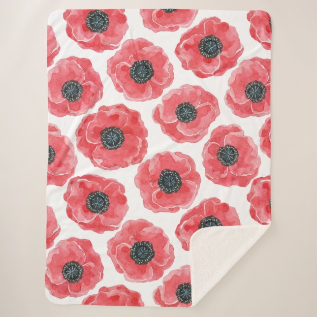 Manta Sherpa acuarela de paletas (Anverso)