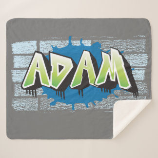Manta Sherpa Adam Your Name Graffiti Brick Wall Stylize