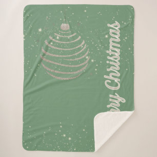 Manta Sherpa Adorno Navideño Brillante