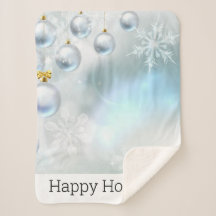 adornos de navidad y copos de nieve