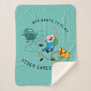 Manta Sherpa Adventure Time Finn & Jake Play With BMO