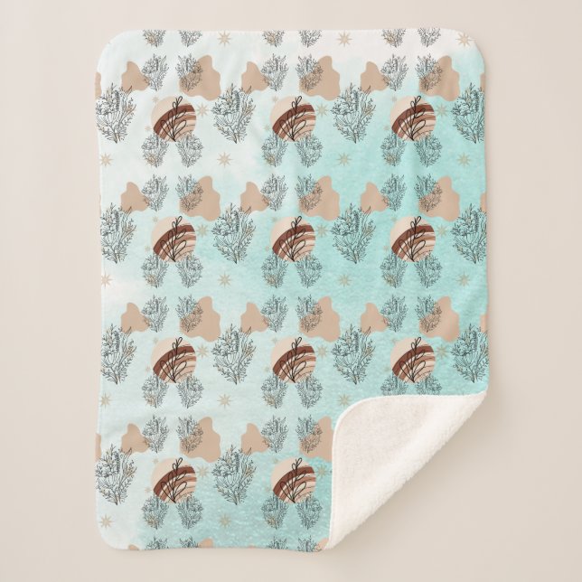Manta Sherpa Aesthetic Boho Wildflowers Flowers  (Anverso)
