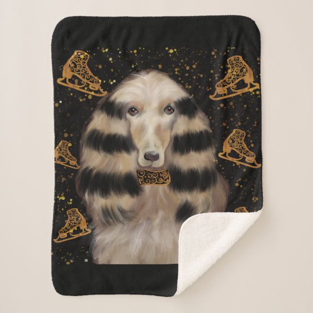 MANTA SHERPA AFGHAN HOUND ORO  (Anverso)