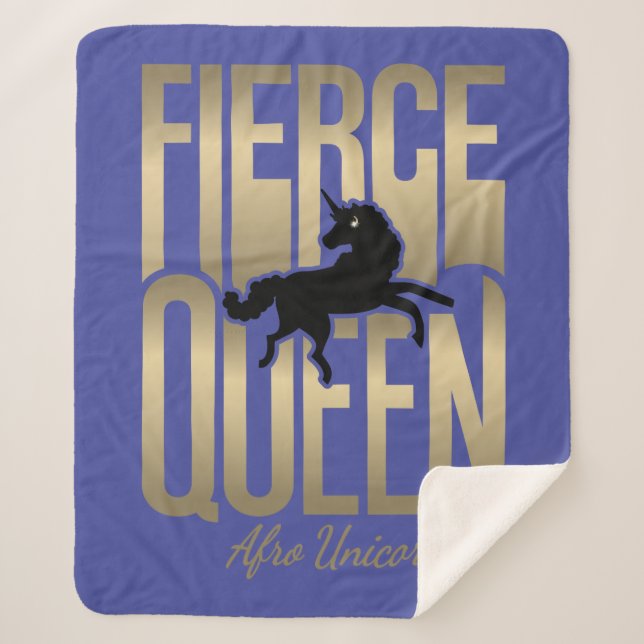 Manta Sherpa Afo Unicorn Fierce Queen (Anverso)