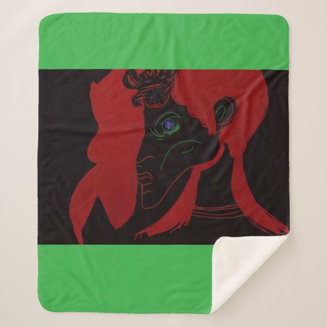 Manta Sherpa African Beastmaster Queen Sherpa Blanket (Anverso)