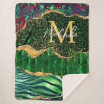 Agante de impresión de animales de safari verde