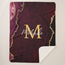 Agante de mármol rojo y oro