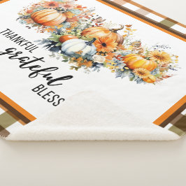 Manta Sherpa Agradecido, agradecido, bendito Sherpa Blanket