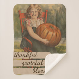 Manta Sherpa Agradecimiento de agradecimiento | Chica con calab