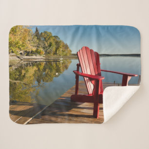 Manta Sherpa Agua   Cátedra Adirondack en el lago