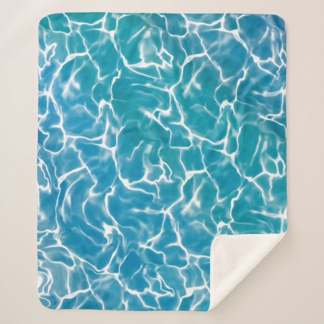Manta Sherpa Agua del Mar Azul (Anverso)