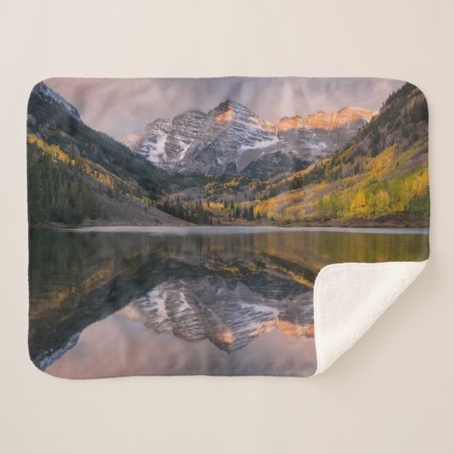 Manta Sherpa Agua | Maroon Bells Colorado (Anverso (horizontal))