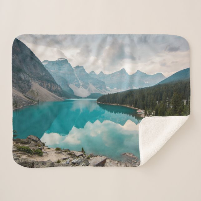 Manta Sherpa Agua | Moraine Lake Alberta Canadá (Anverso (horizontal))
