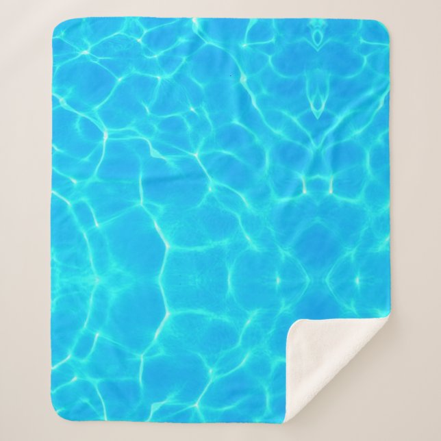 Manta Sherpa Agua transparente Aqua Turquoise Ocean (Anverso)
