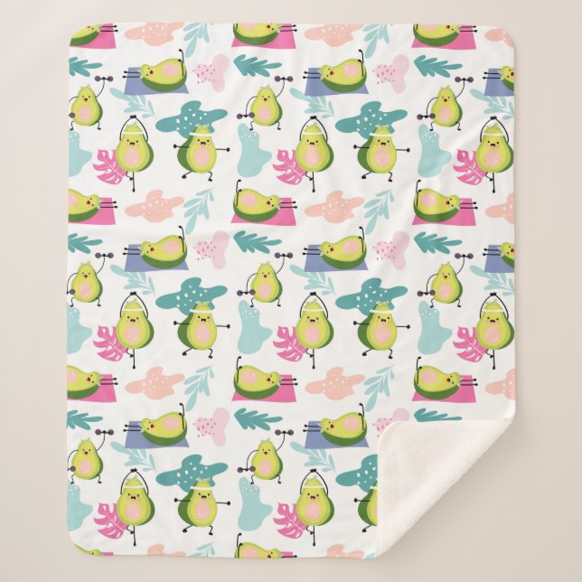 Manta Sherpa Aguacate Sherpa Blanket (Anverso)