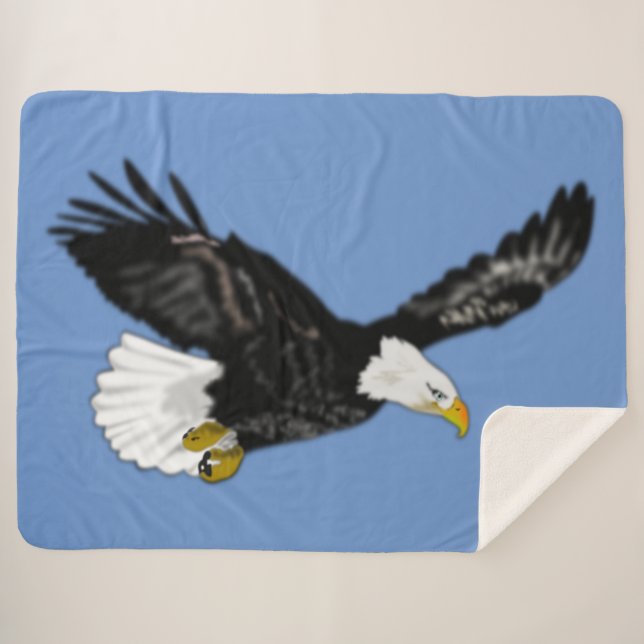 Manta Sherpa Águila Americana (Anverso (horizontal))