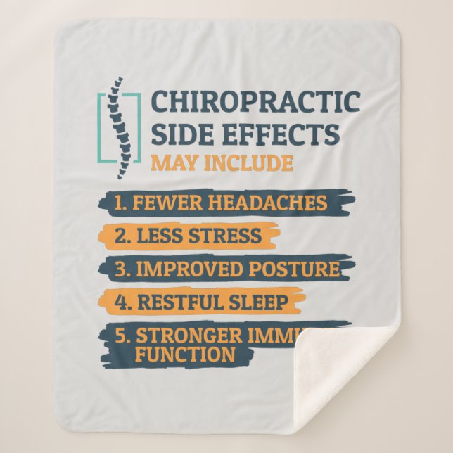 Manta Sherpa Ajuste de los huesos quiroprácticos (Anverso)