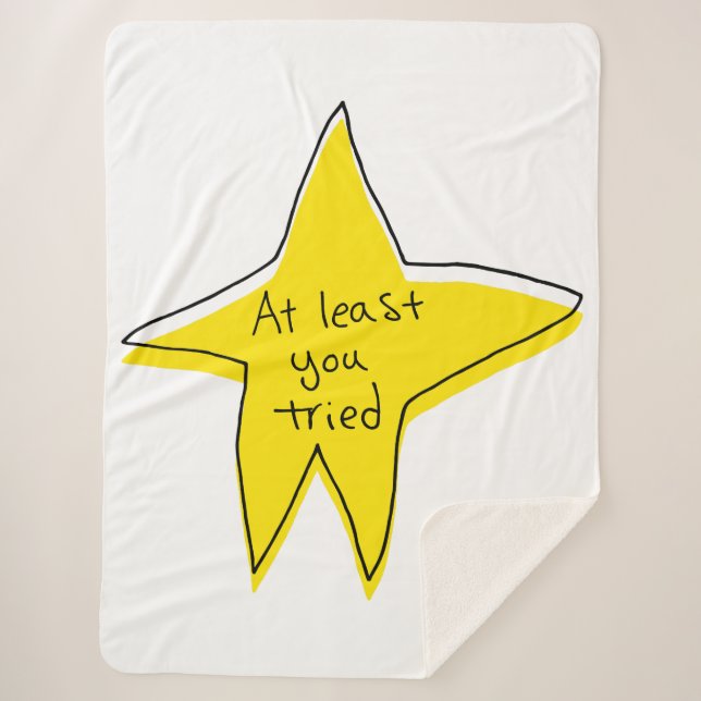 Manta Sherpa Al Menos Lo Intentaste - Estrella Amarilla (Anverso)