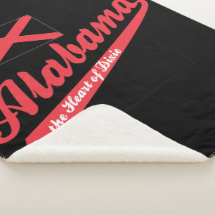 Manta Sherpa Alabama Corazón de Dixie