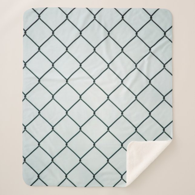 Manta Sherpa Alambre de eslabón metalizado negro (Anverso)