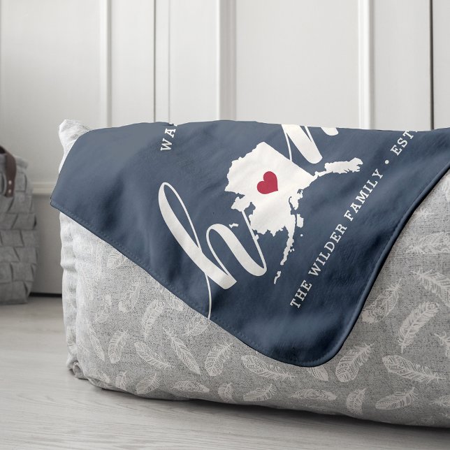 Manta Sherpa Alaska Home State Personalizado (Subido por el creador)