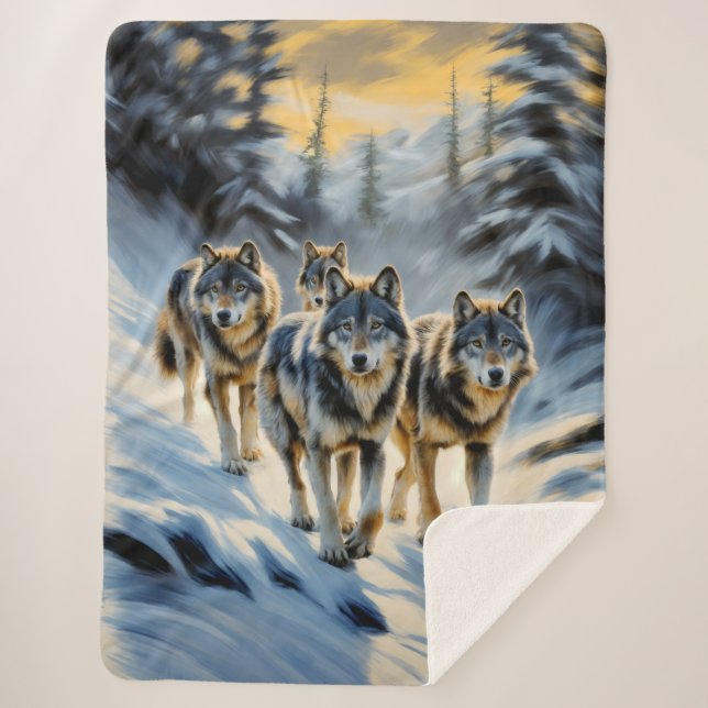 Manta Sherpa Alaskan Wild Wolf Pack (Anverso)