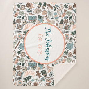Manta Sherpa Alcance familiar de Hygge personalizable