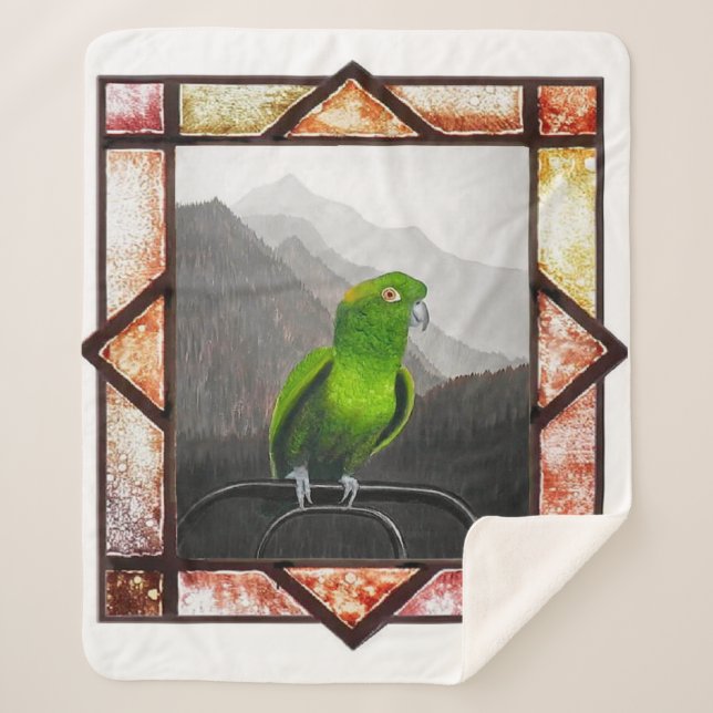 Manta Sherpa Aldo My Amazon Parrot (Anverso)