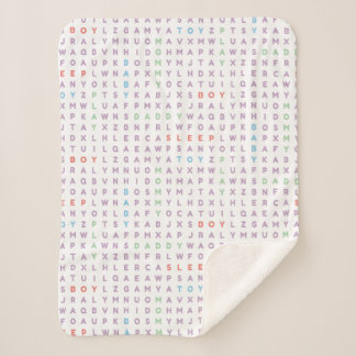 Manta Sherpa Alfabeto ABC de niño dulce letras mayúsculas y min