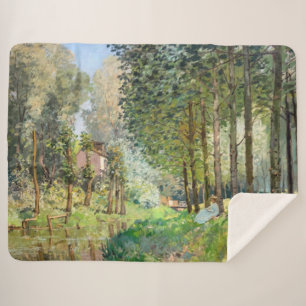 Manta Sherpa Alfred Sisley - Descansa a lo largo del Stream