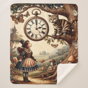 Manta Sherpa Alice y el Gato de Cheshire: Fantasía Caprichosa d