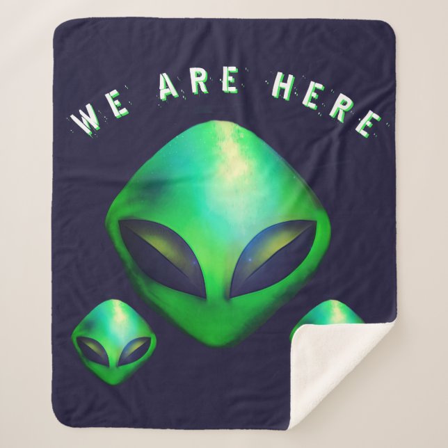 Manta Sherpa Alien Heads "We Are Here"  (Anverso)